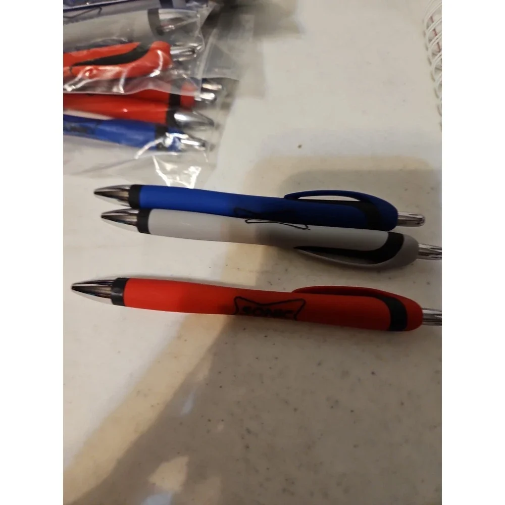 Ink Pens Lot Of 25 Retractable Click Pens‎ Multi Color Black Ink New